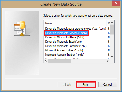 Create a New Data Source window