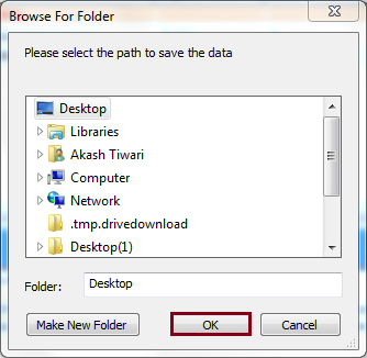 Select a destination to save the file