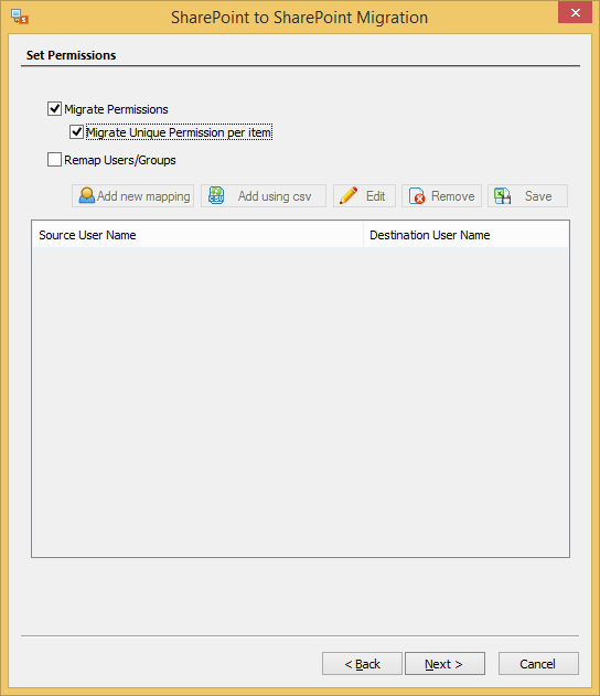 migrate permissions