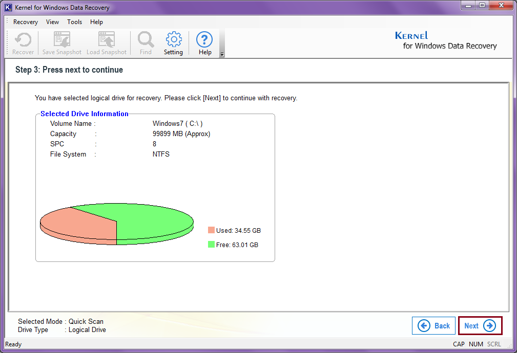 the tool will show you the disk information