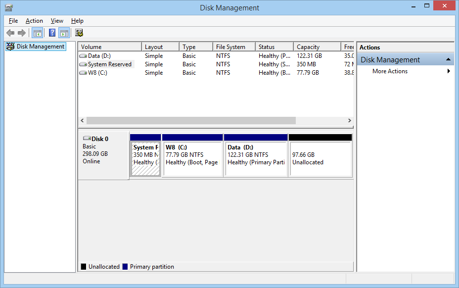 select the Disk Management option