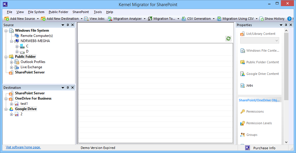Kernel Migrator for SharePoint Tool