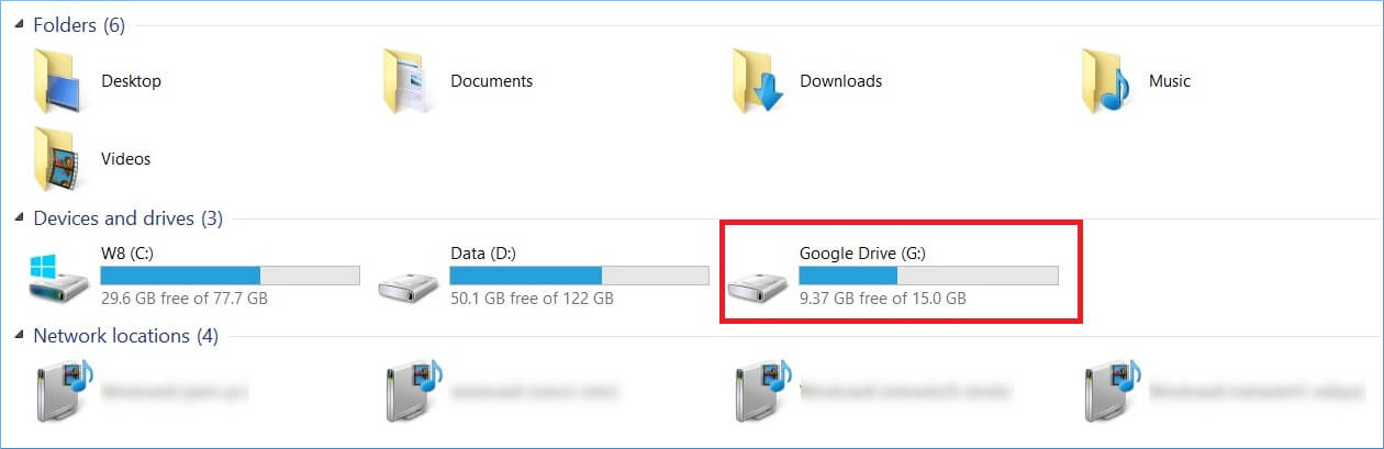 new drive for Google Drive is activated