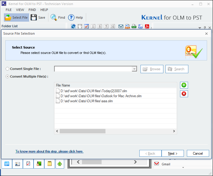 Run OLM to Outlook PST Converter tool