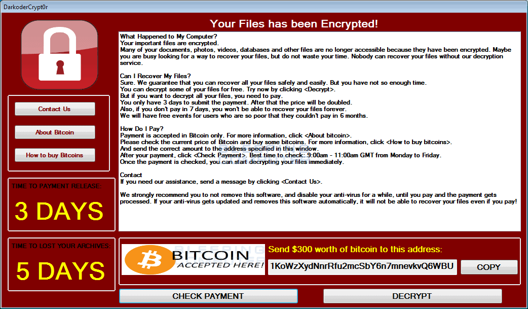 your file has beeen encrypted
