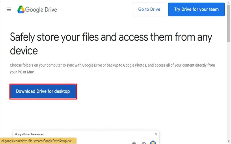 download drive for desktop