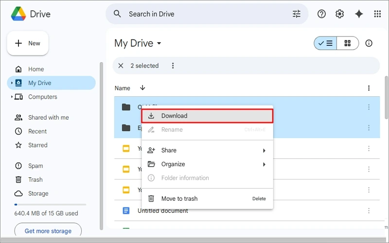 download folder