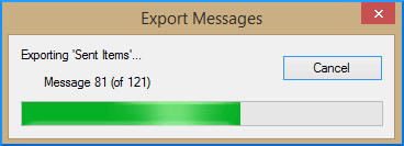 Windows live mail export process