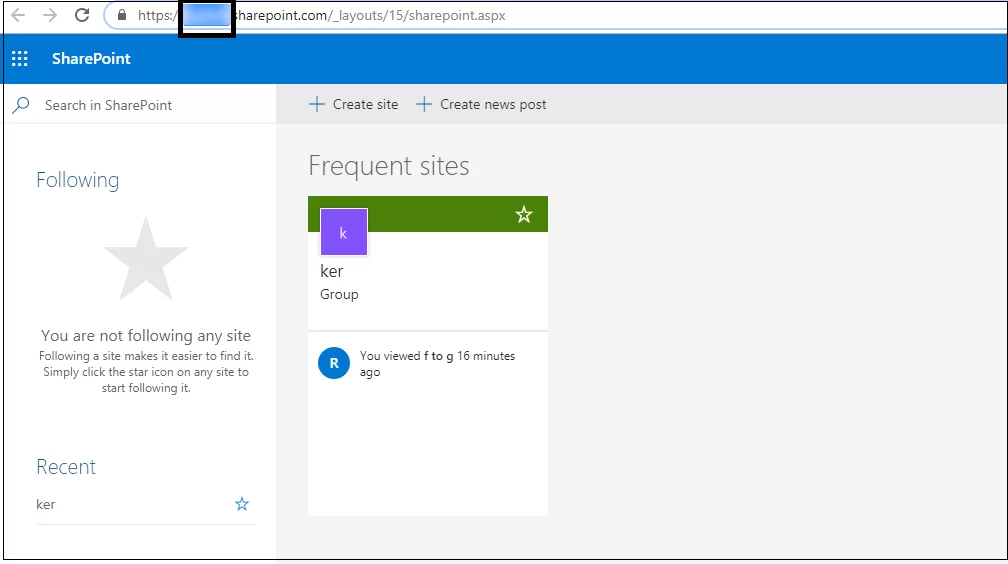 access the SharePoint application on Office 365 account
