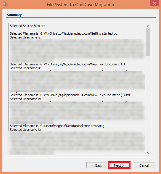 View the summary details