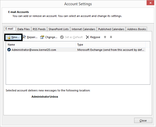 Go to Account Settings page