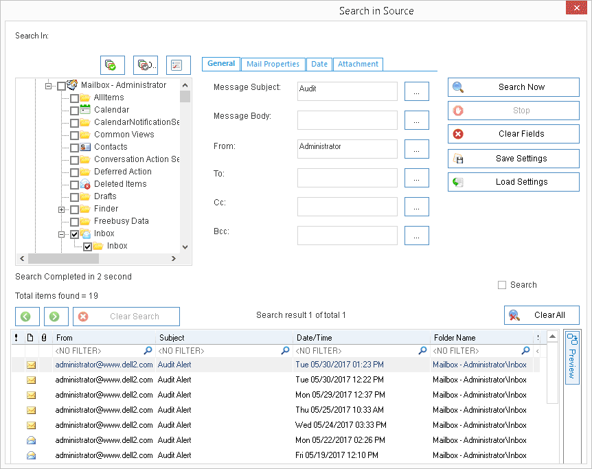 Kernel for Exchange Server