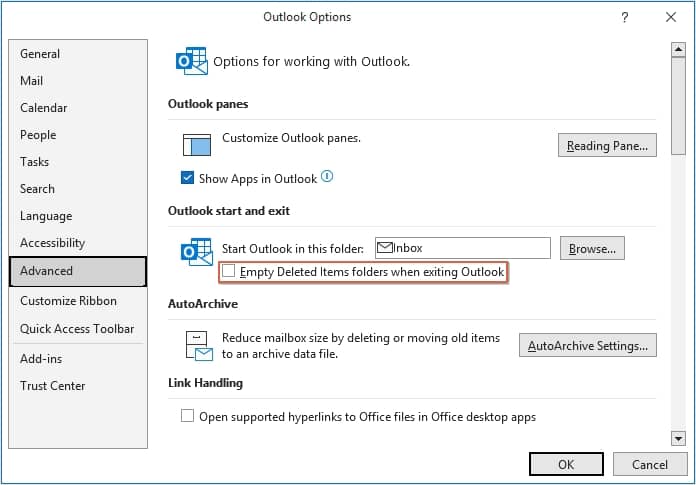 Click on OK to finalize the changes.