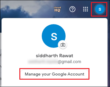 Manage your Google Account