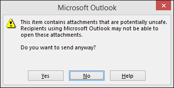 blocked attachments in Outlook