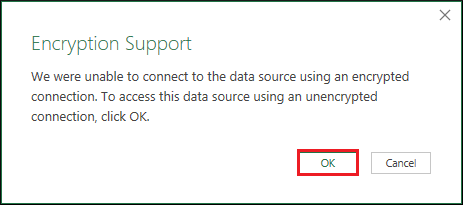 Click OK to proceed
