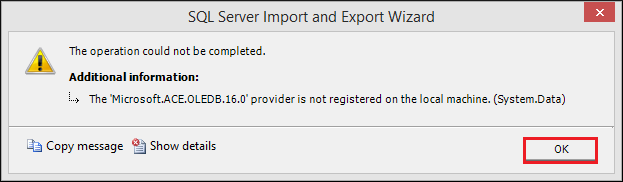 you might encounter an error