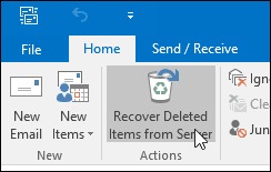 Recover Deleted Items from Server