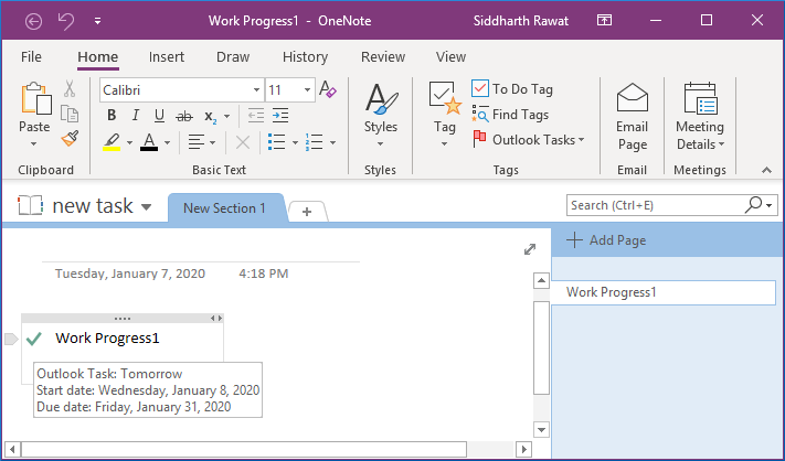 launch OneNote