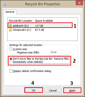 Remove files immediately when deleted