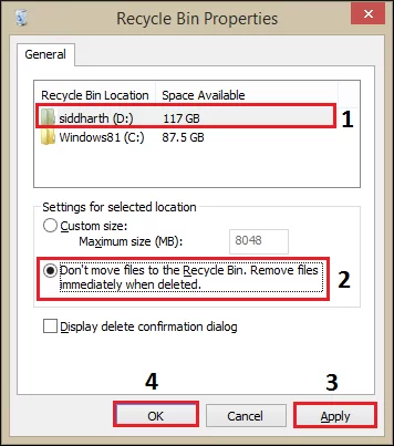 Remove files immediately when deleted