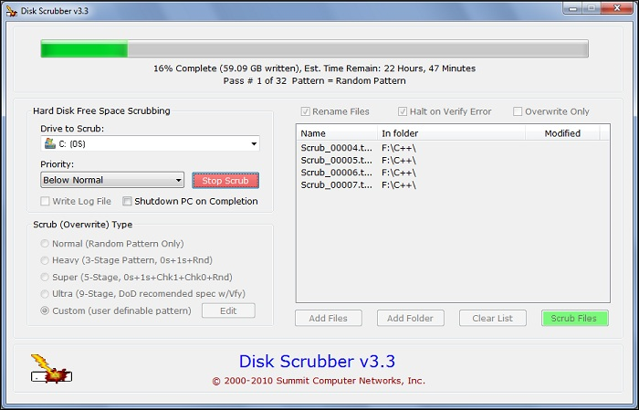 Hard Disk Scrubber