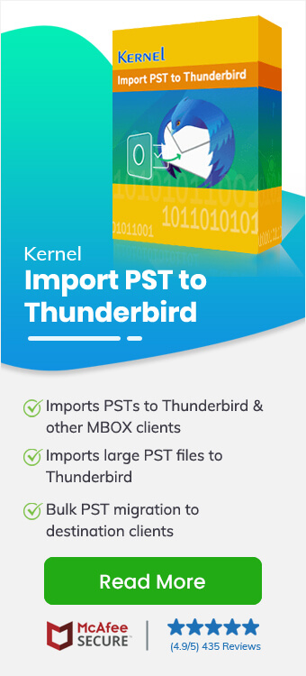 Kernel Import PST to Thunderbird