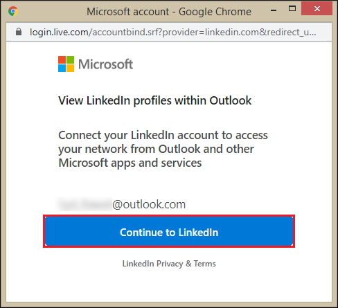 Continue to LinkedIn