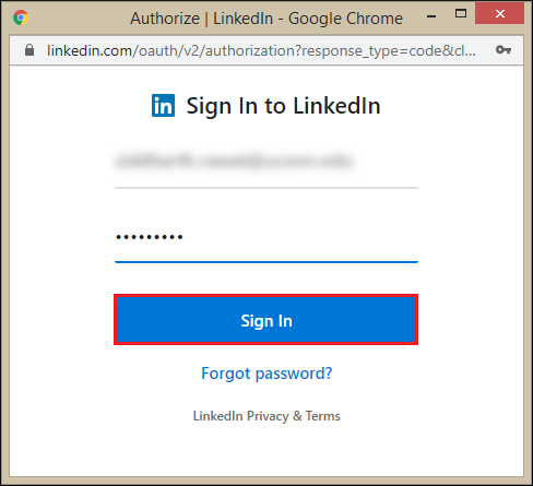 login credentials