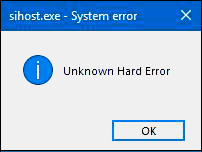 Unknown Hard Error