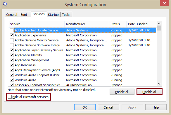 System Configuration