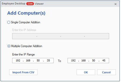 Add IP address of single or multiple systems
