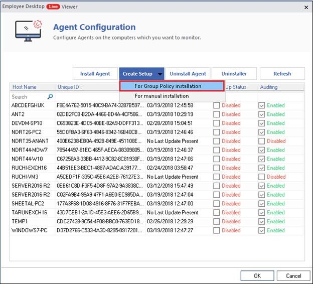 Use a Group Policy to install agents on multiple systems