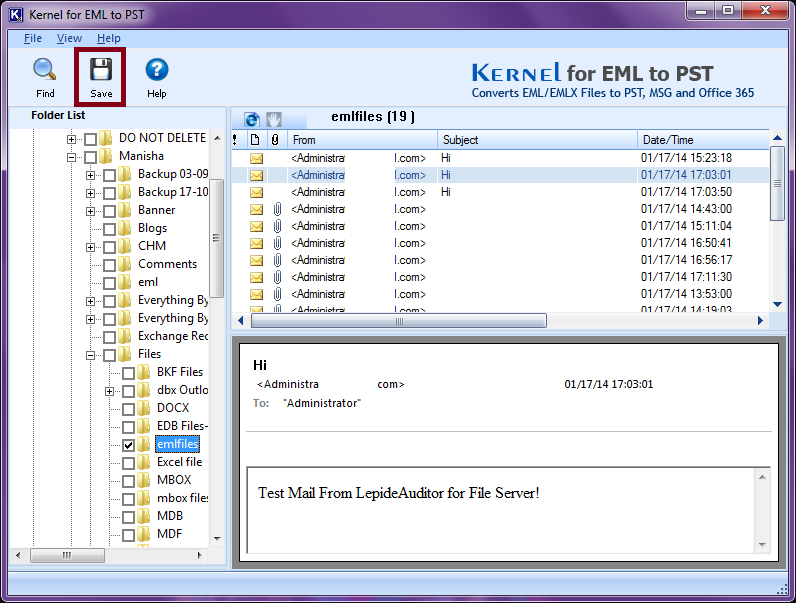  Vista previa de archivos EML