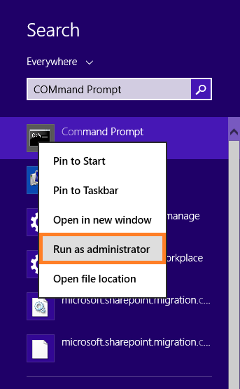 Run command as administrator