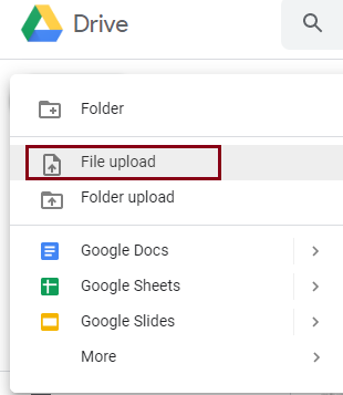 select File upload