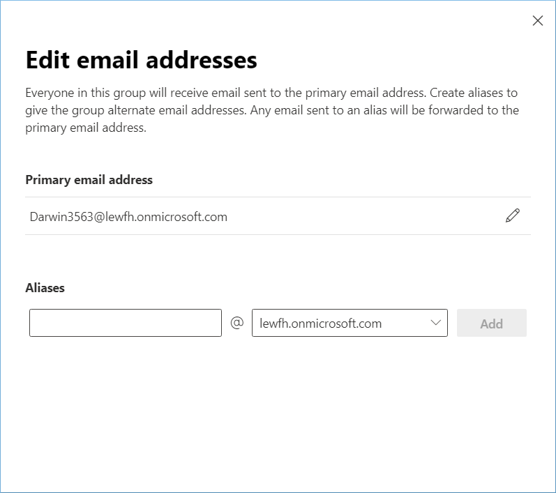 Primary email address