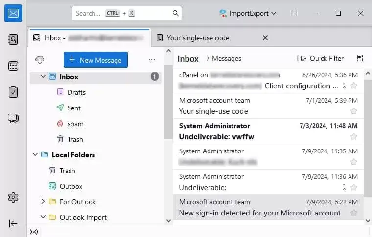 Thunderbird easily handle multiple email accounts