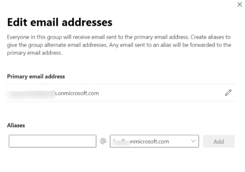 Click edit icon in Primary email address