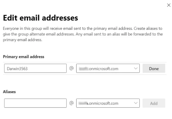 Choose a different domain address