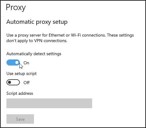 Automatically detect settings
