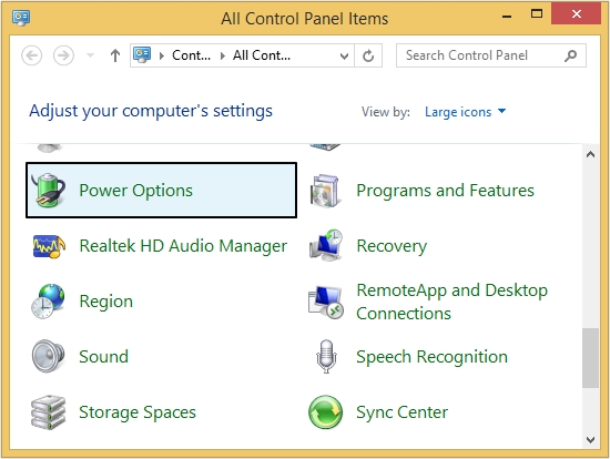 Open Control Panel
