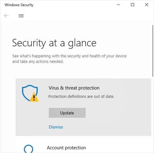 virus and threat protection