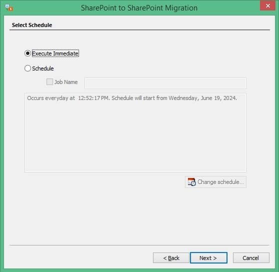 Use the schedule feature