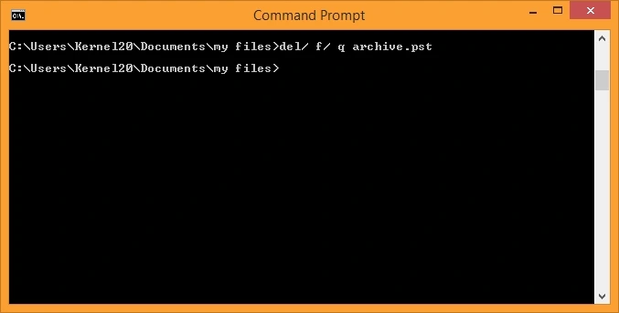 run delete command