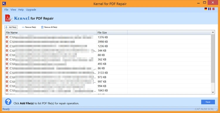 saved repaired pdf to the specified location