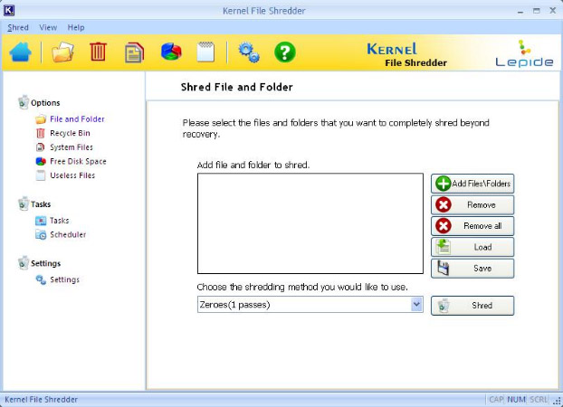 Select the File and Folder option