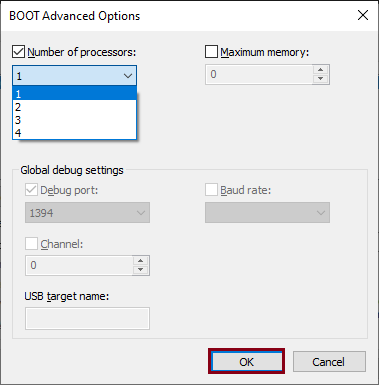 Limit the number of processors