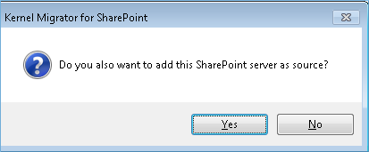 add the SharePoint Server as the Source