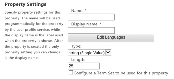 provide the entries to this new property